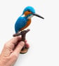 Mini kingfisher needle felted sculpture