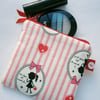 HALF PRICE SALE Striped Pink  Purse