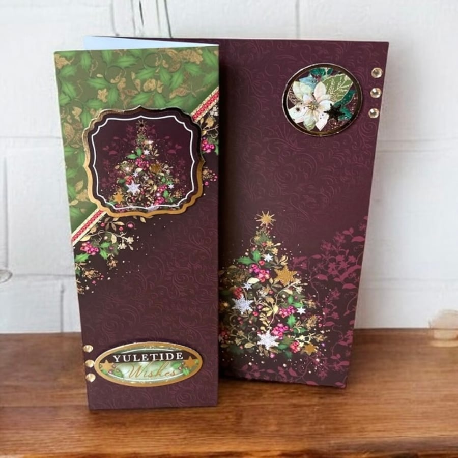 Luxury Christmas Card. Contemporary Christmas Tree Card 