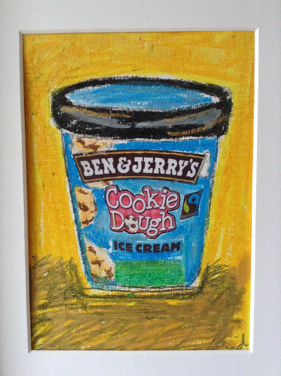 Ben and Jerry's ice cream - mixed media art