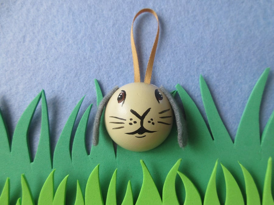 Lop Eared Bunny Rabbit Hanging Decoration Pet Bauble for Christmas Easter etc