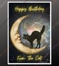 Personalised Birthday Card  From The To The Plantable Seeded Black Cat