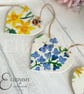 Handmade Floral Wooden Heart Bunting Garland. Emma Bridgewater Wildflowers - Image 3