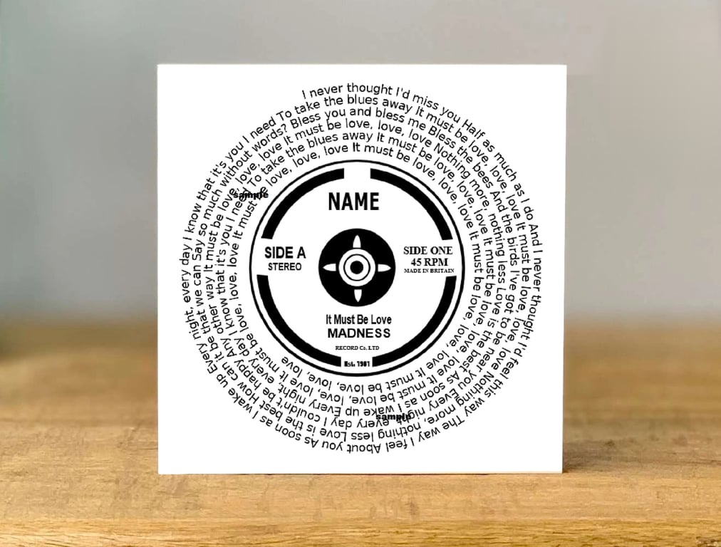 Personalised Madness 'Must Be Love' Valentine's Day Card, Boyfriend, Girlfriend,