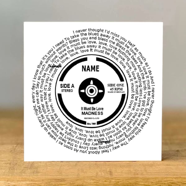 Personalised Madness 'Must Be Love' Valentine's Day Card, Boyfriend, Girlfriend,