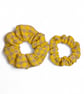 Yellow Gingham Linen Scrunchie - Regular - Image 2
