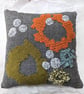 Coastal Dreams Applique Cushion from Recycled Materials with British Wool pads. - Image 7