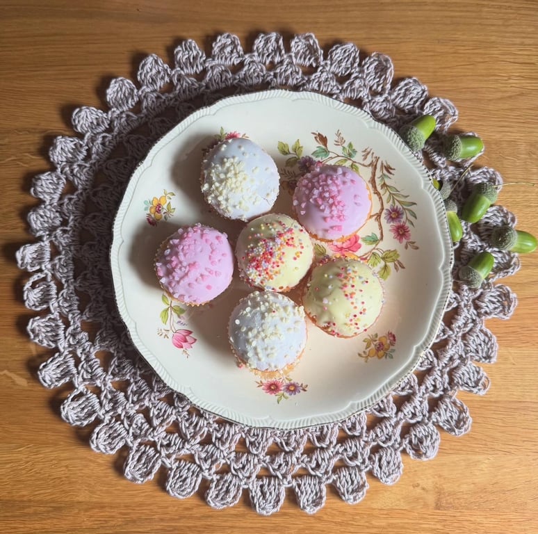 Taupe Petal Crochet Placemat