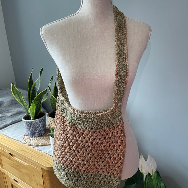 Hand made crochet tote bag