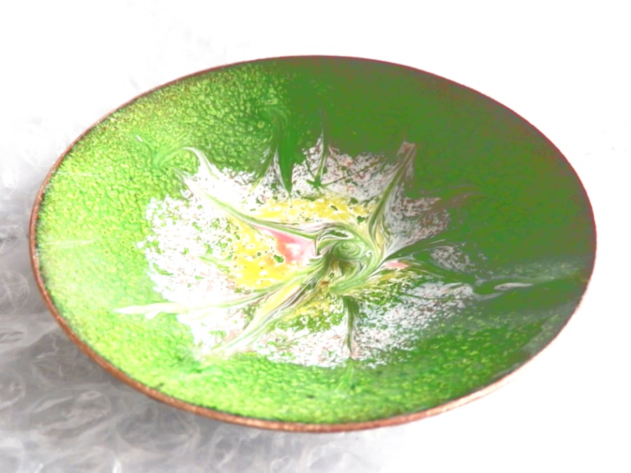 enamelled bowl - blossom fallen