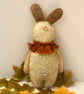 REDUCED Felt rabbit, crazy patchwork hanging hare, wall hanger - Image 2
