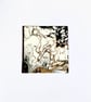 Miniature Artwork Greeting Card – Black, White & Gold