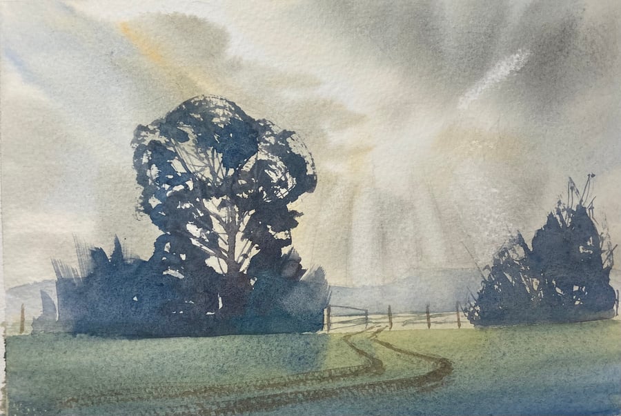 Sky break (Pure Original Watercolour)