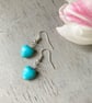Turquoise Heart Earrings, with Swarovski crystal - Image 4