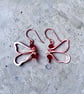 Butterfly Dark Ruby Crystal Earrings - Dangle  - Image 1