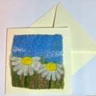 Handmade Felt Daisy Card