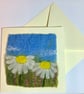 Handmade Felt Daisy Card