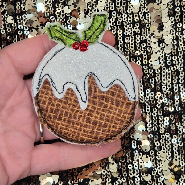 Christmas Pudding Brooch