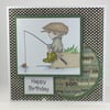 Handmade birthday card  - the fisherman