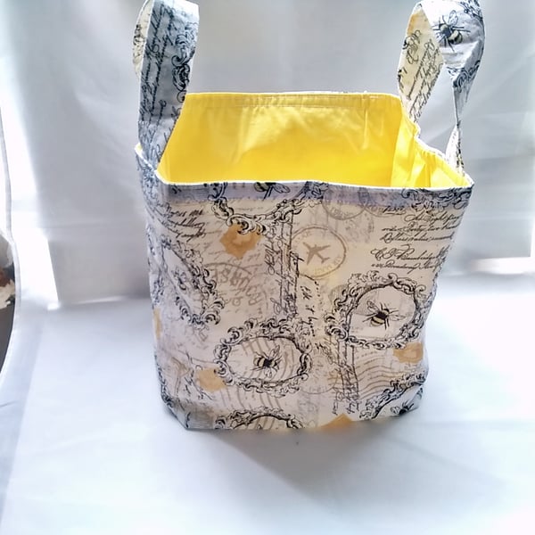 Bee Fabric Storage Box Cotton Reusable Storage Cube