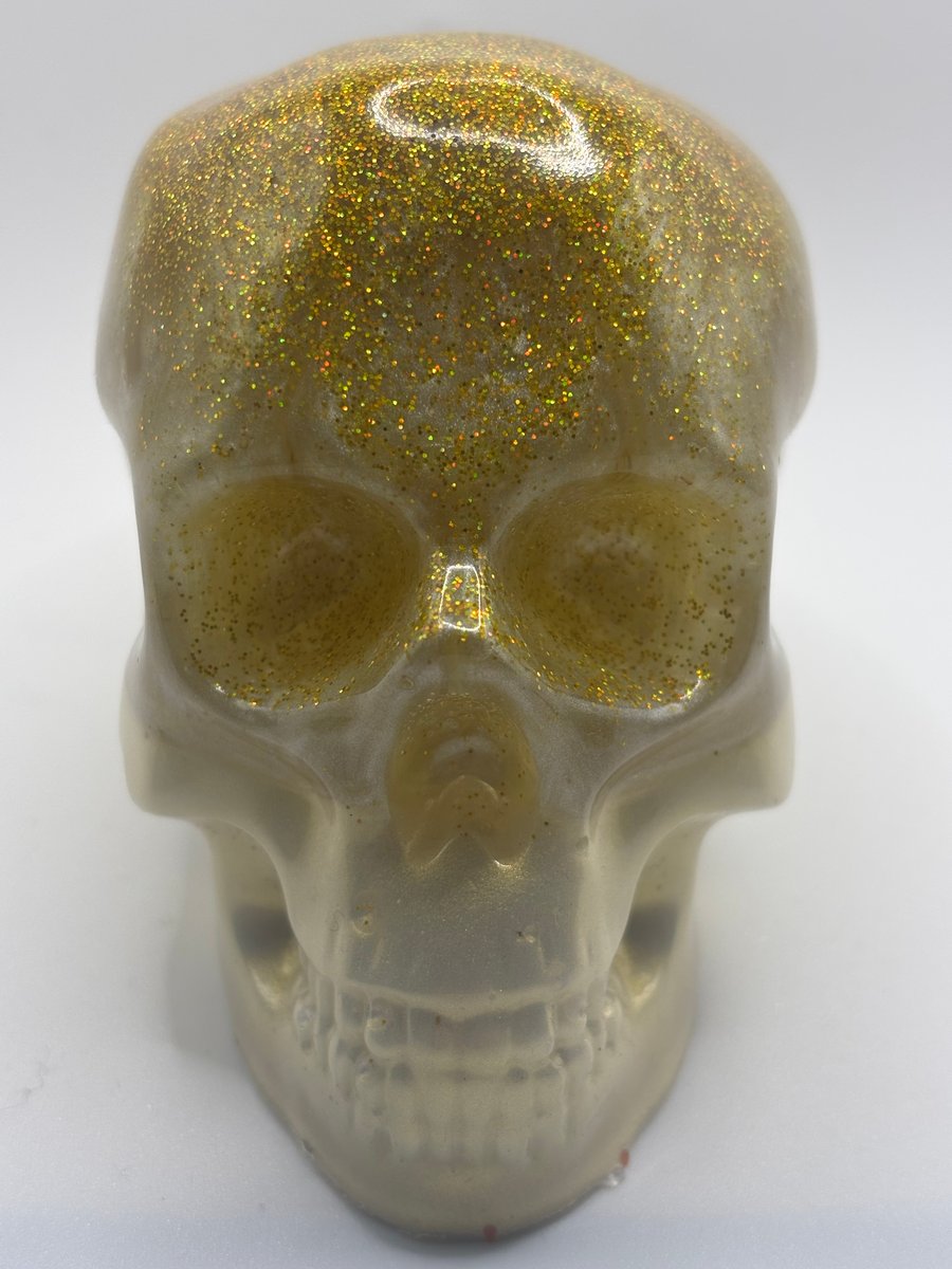 Golden Glitter Skull