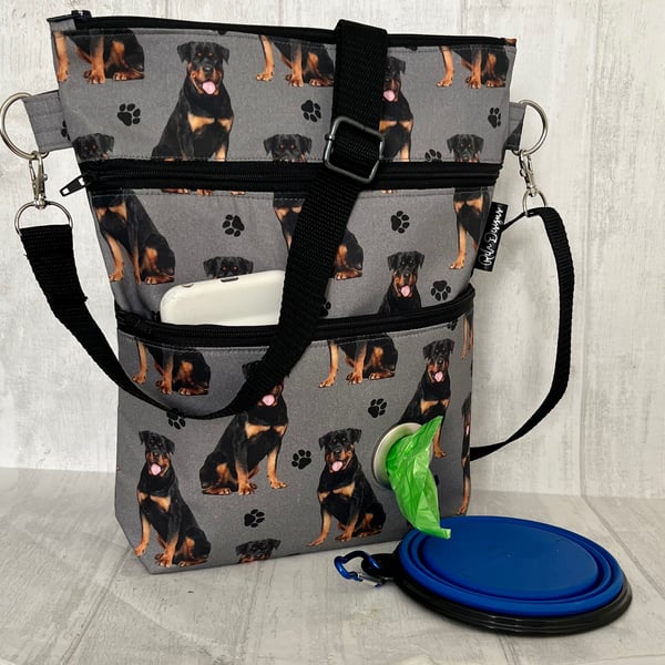 Dog walking bag, Rottweilers 