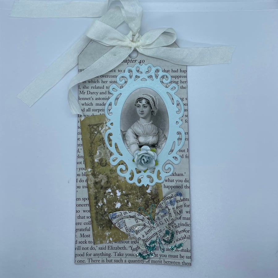 Jane Austen & Butterfly Themed Gift Tag PB12