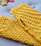 Mustard Yellow Knitted Wrist Warmers - Image 2
