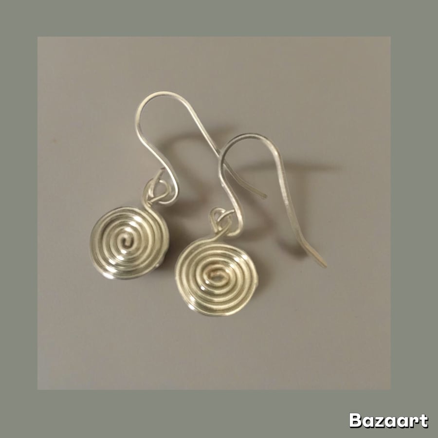 Earrings- Spiral Design - Boho style, Dangle, Freepost