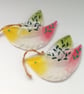 Fused Glass Love Birds Suncatchers - Handcrafted Window Art - Image 10