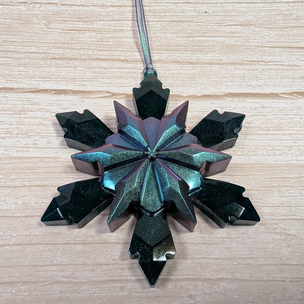 Handmade Resin Snowflake Ornament - Shrek 