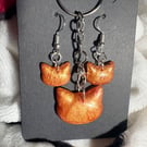 Resin earring and keyring set