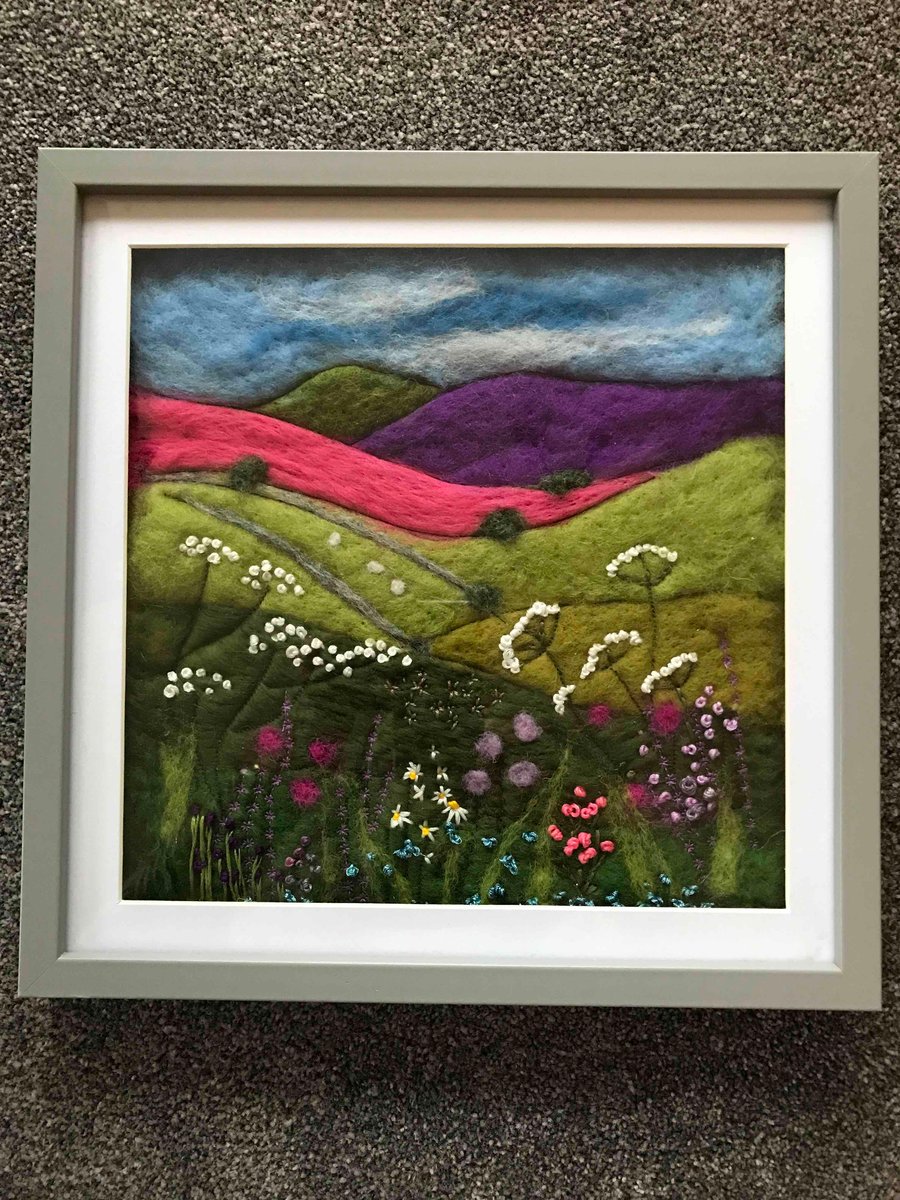 Needle felted picture landscape 