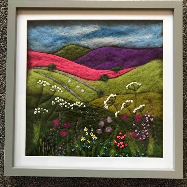 Needle felted picture landscape 