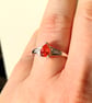 Rare Orange Padparadscha Quartz 925 Sterling Silver Ring Size R-S or 58.5 - Image 3