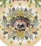 A Luxury Gold Hedgehog Christmas Bauble Handmade Card - a unique design - Image 2