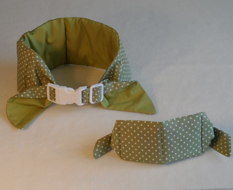 Small Koolneck Cooling Collar - adjustable between 10-13 inches - Green Dot