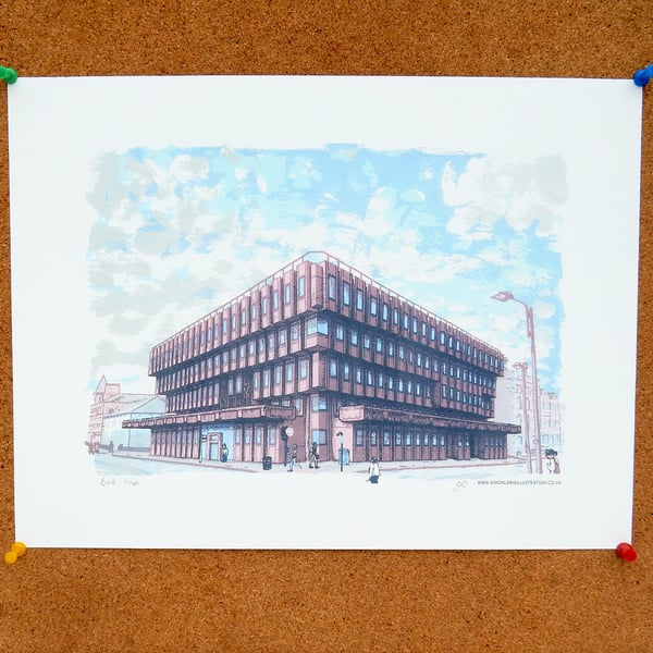 SALE! Bank House Art Print - Leeds Poster