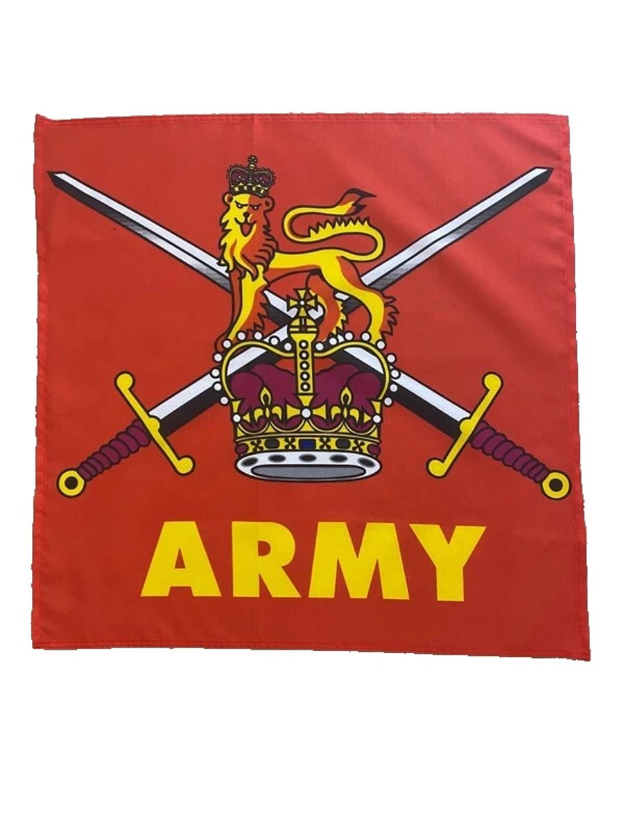 23" x 23" (59 x 59 cm) British Army Military Flag Bandana Head Scarf