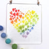 Fused Glass Heart of Heart Rainbow Wall Hanger