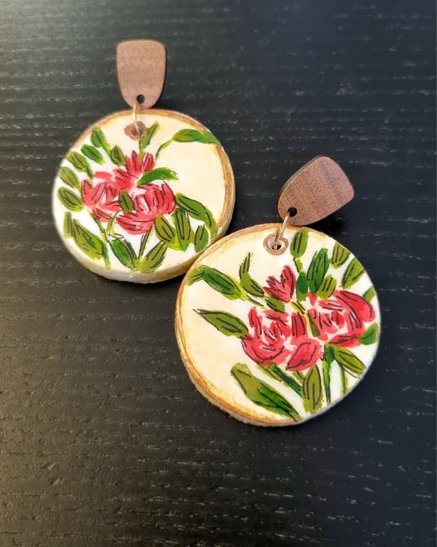 Unique Floral Dangle Earrings
