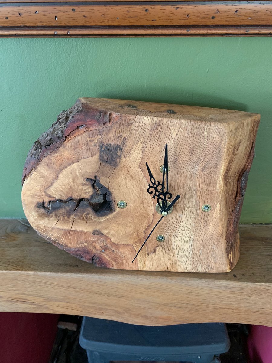 Solid Oak Mantle Clock