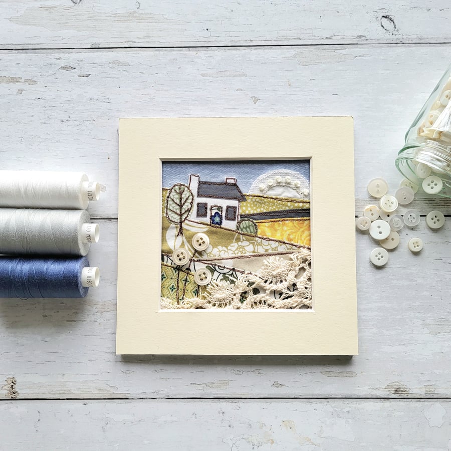 Little House Fabric Art