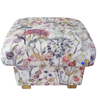 Storage Footstool Voyage Maison Hedgerow Fabric Pouffe Floral Pink Flowers Pink