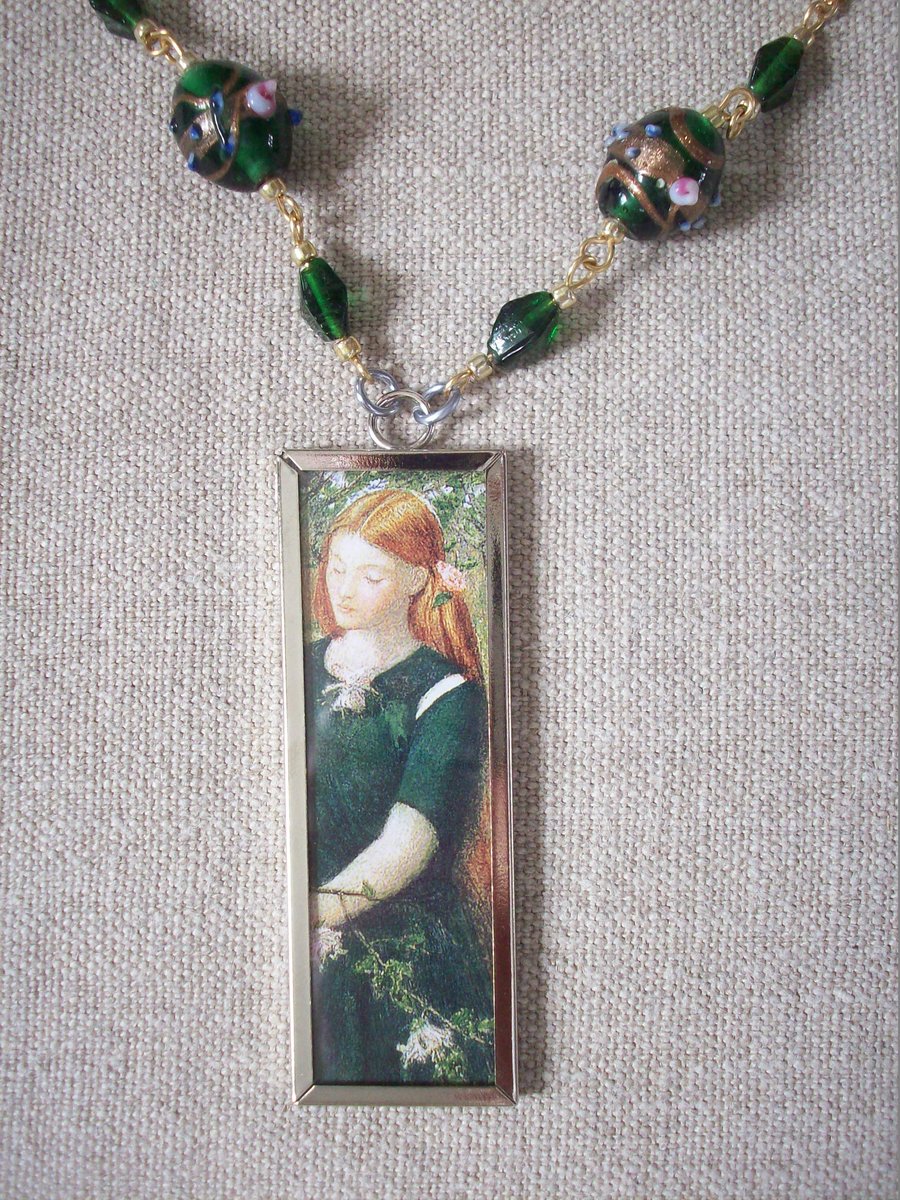 Dante Gabriel Rossetti 'Leah and Rachel' Art  Necklace REVERSIBLE!