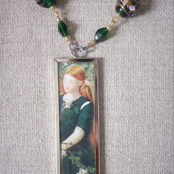 Dante Gabriel Rossetti 'Leah and Rachel' Art  Necklace REVERSIBLE!