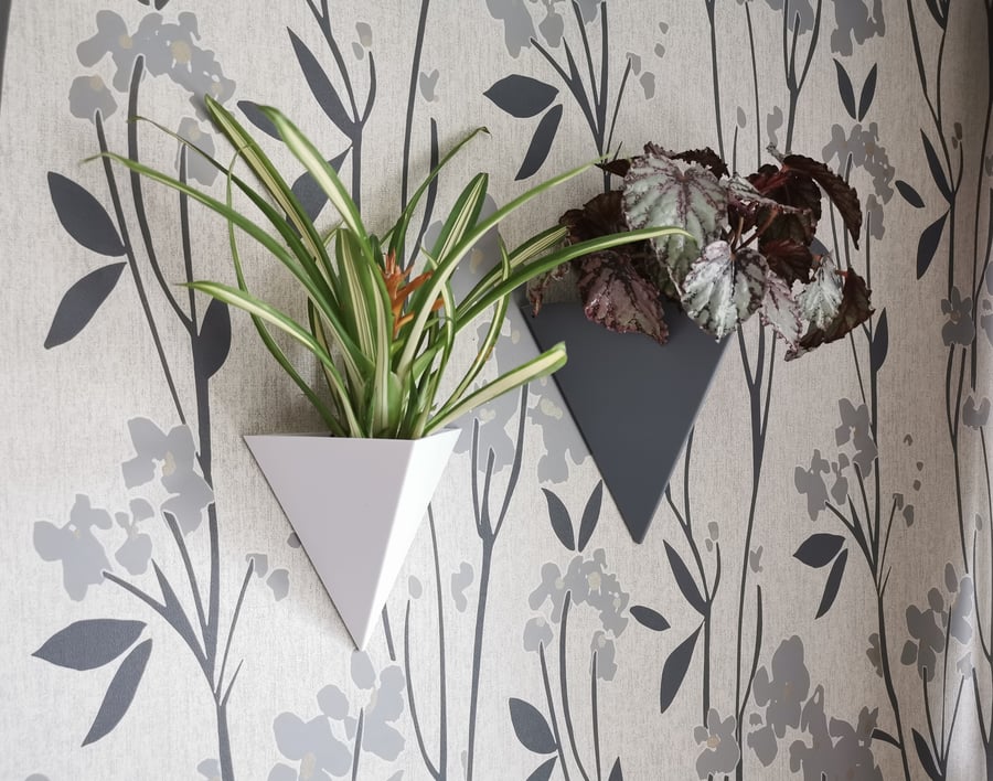 Indoor Wall Planter Triangle Design Wall Pot Wall Hanging Decor Plant Pot