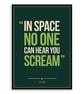Alien Quote Poster Print - Retro Typography Wall Art