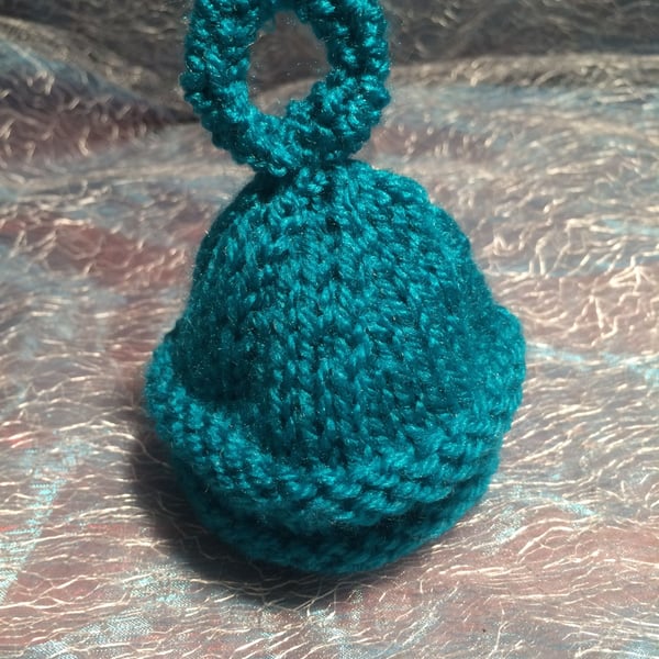 Little Knitted Jade coloured Egg Cosy