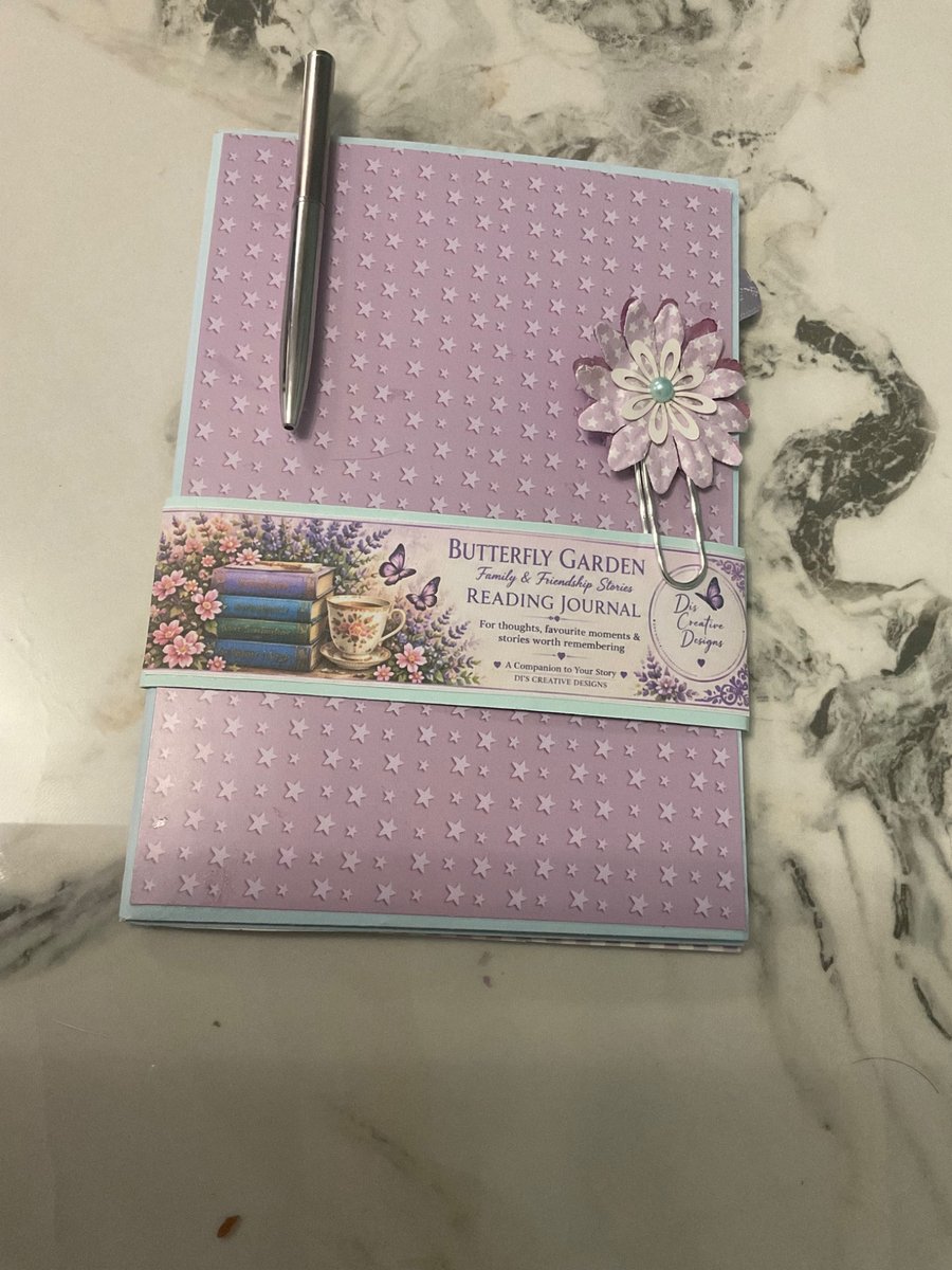 Butterfly Garden Reading Journal - Handmade Book Lover Gift - Reading Diary